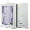 Kryt Guess Crossbody Cord Script MagSafe iPhone 16 Pro - purple