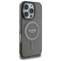 Kryt Guess IML Glitter Circle pro iPhone 16 Pro - černý