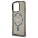 Kryt Guess IML Glitter Circle pro iPhone 16 Pro - černý