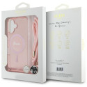 Kryt Guess CROSSBODY CORD SCRIPT pro iPhone 16 - růžová