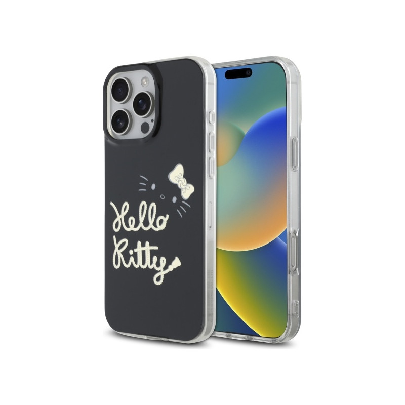 Kryt Hello Kitty IML GOLDEN DIVA pro iPhone 16 Pro Max - černý
