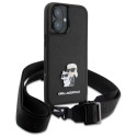Kryt Karl Lagerfeld SAFFIANO iPhone 16 - černý