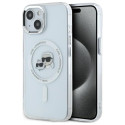 Kryt Karl Lagerfeld IML Metal iPhone 14 - bílá