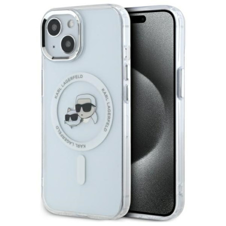 Kryt Karl Lagerfeld IML Metal iPhone 14 - bílá