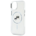 Kryt Karl Lagerfeld IML Metal iPhone 14 - bílá