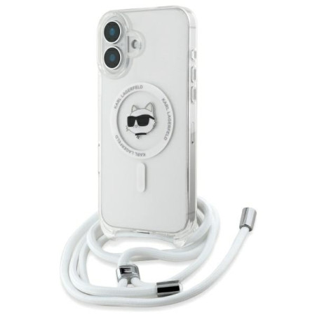 Kryt Karl Lagerfeld CHOUPETTE HEAD & CORD pro iPhone 16 - clear