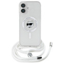 Kryt Karl Lagerfeld CHOUPETTE HEAD & CORD pro iPhone 16 - clear