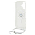 Kryt Karl Lagerfeld CHOUPETTE HEAD & CORD pro iPhone 16 - clear