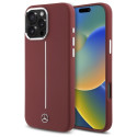 Kryt Mercedes Silicone White Stripe pro iPhone 16 Pro Max - červená