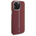 Kryt Mercedes Silicone White Stripe pro iPhone 16 Pro Max - červená