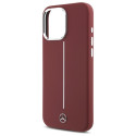 Kryt Mercedes Silicone White Stripe pro iPhone 16 Pro Max - červená