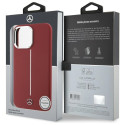 Kryt Mercedes Silicone White Stripe pro iPhone 16 Pro Max - červená