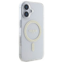 Kryt Guess GUHMP16MHFGERET pro iPhone 16 Plus - transparentní