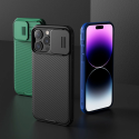 NILLKIN CamShield Pro Magnetic Ultra odolný MagSafe kryt s krytkou kamery pro iPhone 15 Pro, fialová