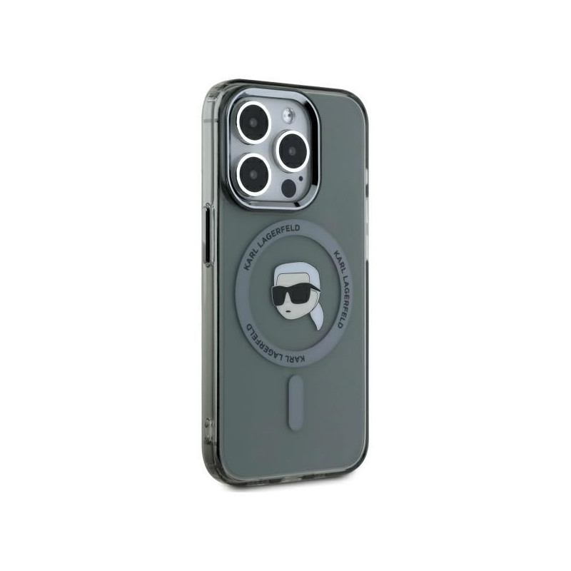 Kryt Karl Lagerfeld KLHMP15LHLSKIK pro iPhone 15 Pro - black/black