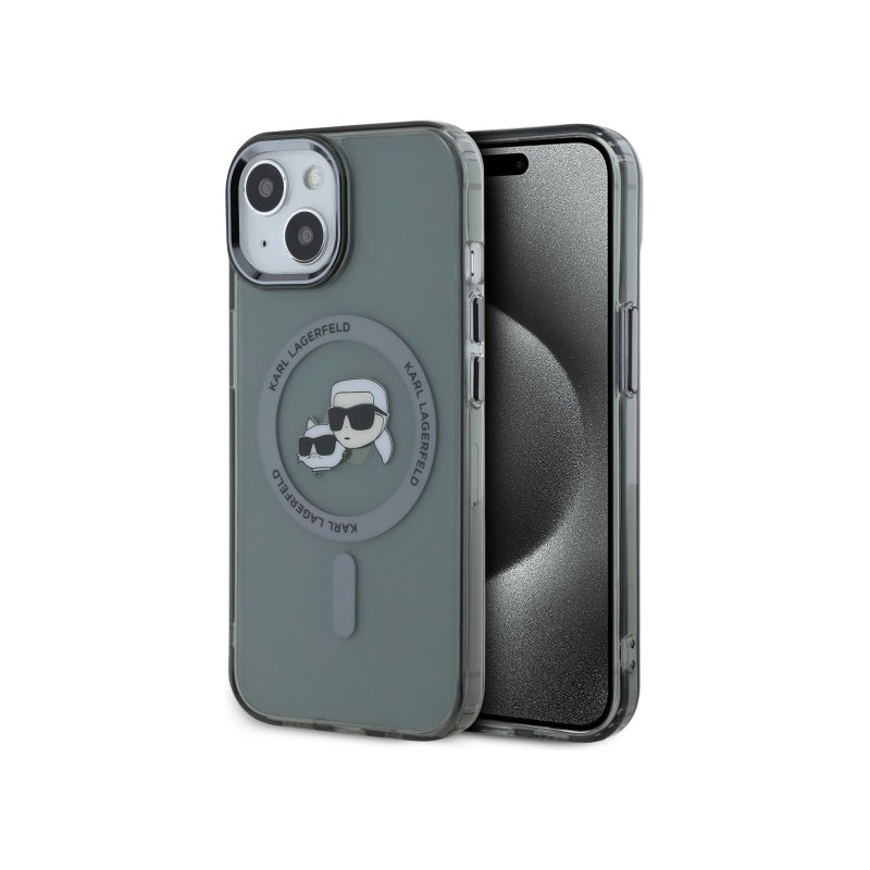 Kryt Karl Lagerfeld KLHMP15SHLSKCK pro iPhone 15 - černá/černá