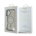 Kryt Guess IML Glitter Circle MagSafe pro iPhone 16 - black