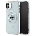 Kryt Karl Lagerfeld IML Metal Choupette pro iPhone 11 - bílý