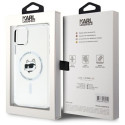 Kryt Karl Lagerfeld IML Metal Choupette pro iPhone 11 - bílý