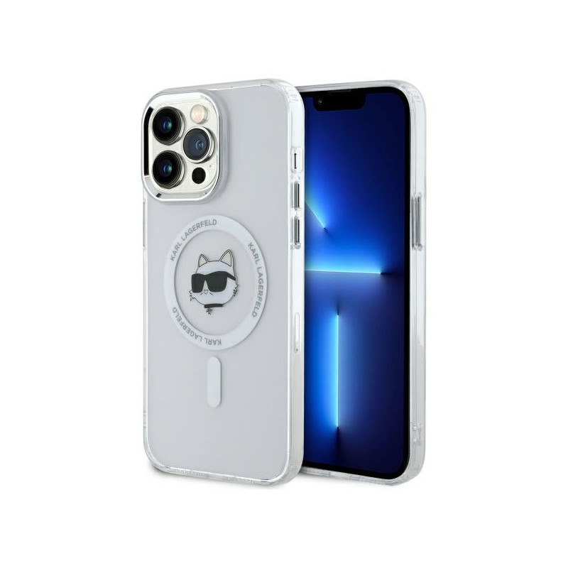 Kryt Karl Lagerfeld CHOUPETTE HEAD IML pro iPhone 13 Pro - bílá