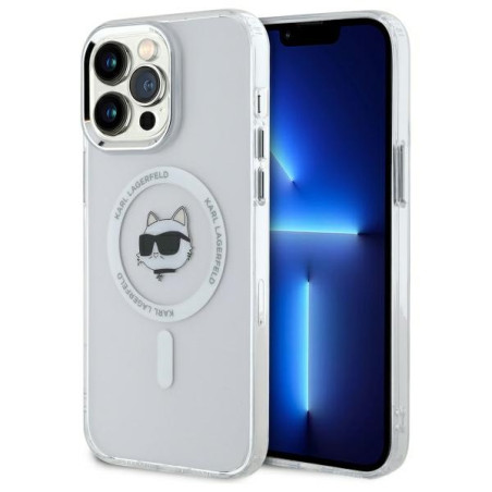 Kryt Karl Lagerfeld CHOUPETTE HEAD IML pro iPhone 13 Pro – bílá