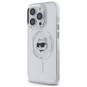 Kryt Karl Lagerfeld IML METAL CHOUPETTE Head pro iPhone 14 Pro - white