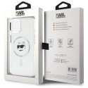 Kryt Karl Lagerfeld IML Choupette pro iPhone 15 - white