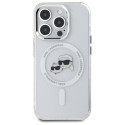 Kryt Karl Lagerfeld IML Metal pro iPhone 15 Pro Max - white