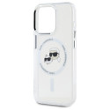 Kryt Karl Lagerfeld IML Metal pro iPhone 15 Pro Max - white