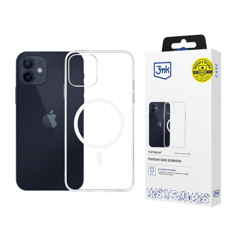 Kryt 3mk Clear MagCase pro iPhone 12 / 12 Pro - transparent