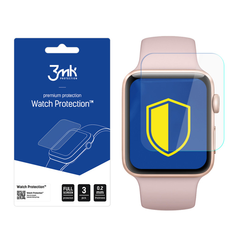 Ochranné sklo 3mk PROTECTION Watch Protection™ v. ARC+ pro Apple Watch Series 3 38mm - transparentní