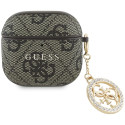 Kryt Guess 4G STRASS CHARM pro AirPods 4 - hnědý