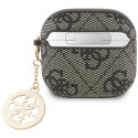 Kryt Guess 4G STRASS CHARM pro AirPods 4 - hnědý