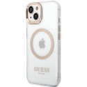 Kryt GUESS Metal Outline pro iPhone 15 Plus - zlatý