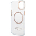 Kryt GUESS Metal Outline pro iPhone 15 Plus - zlatý