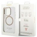 Kryt Guess METAL OUTLINE MagSafe iPhone 15 Pro Max – zlatý
