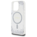 Kryt Guess Resin Gradient Glitter MagSafe iPhone 16 Pro - stříbrná