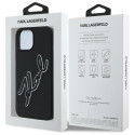Kryt Karl Lagerfeld 3D Rubber Signature iPhone 15 – černý