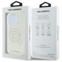 Kryt Karl Lagerfeld IML Rhinestones iPhone 16 Pro - průhledné