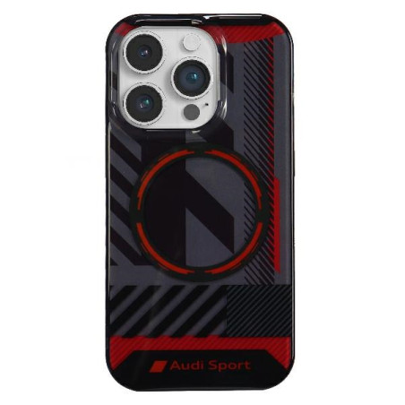 Kryt Audi iML Sport MagSafe pro iPhone 14 Pro - černá/černá