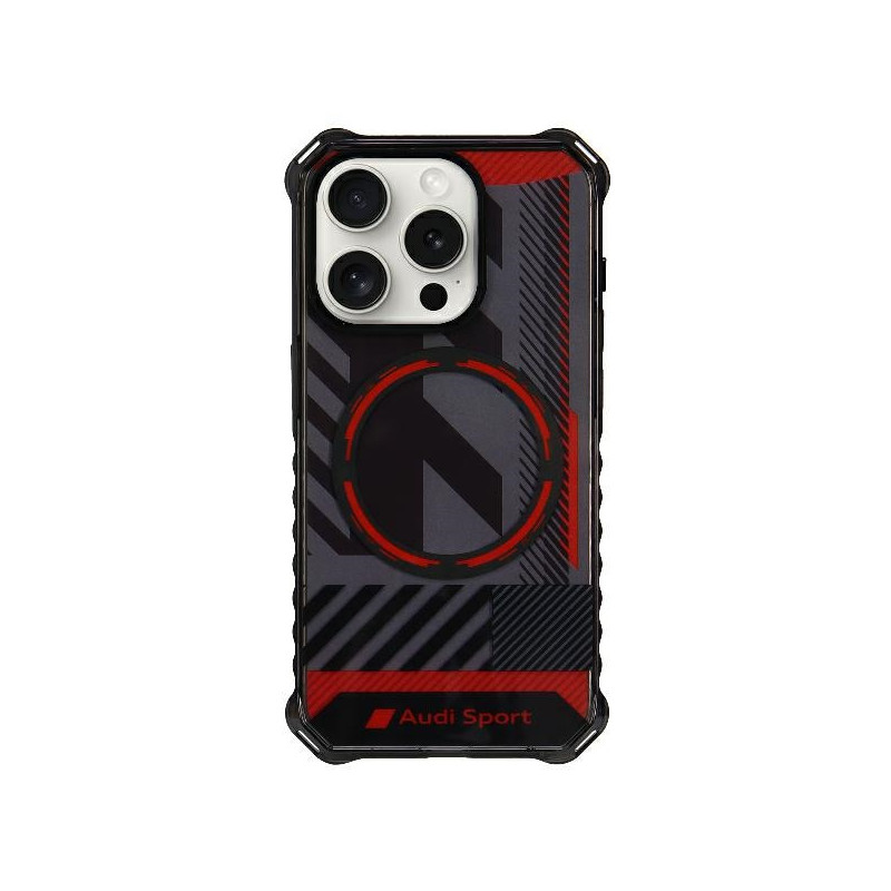 Kryt Audi iML Sport MagSafe pro iPhone 15 Pro Max - černá/černá