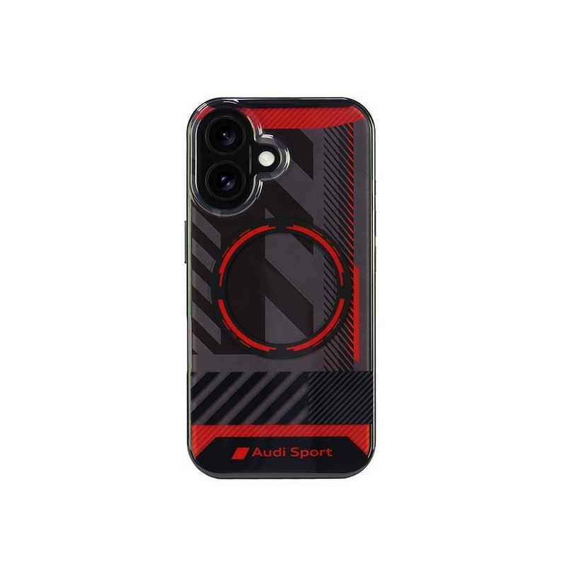 Kryt Audi IML Sport MagSafe pro iPhone 16 - černá/černá