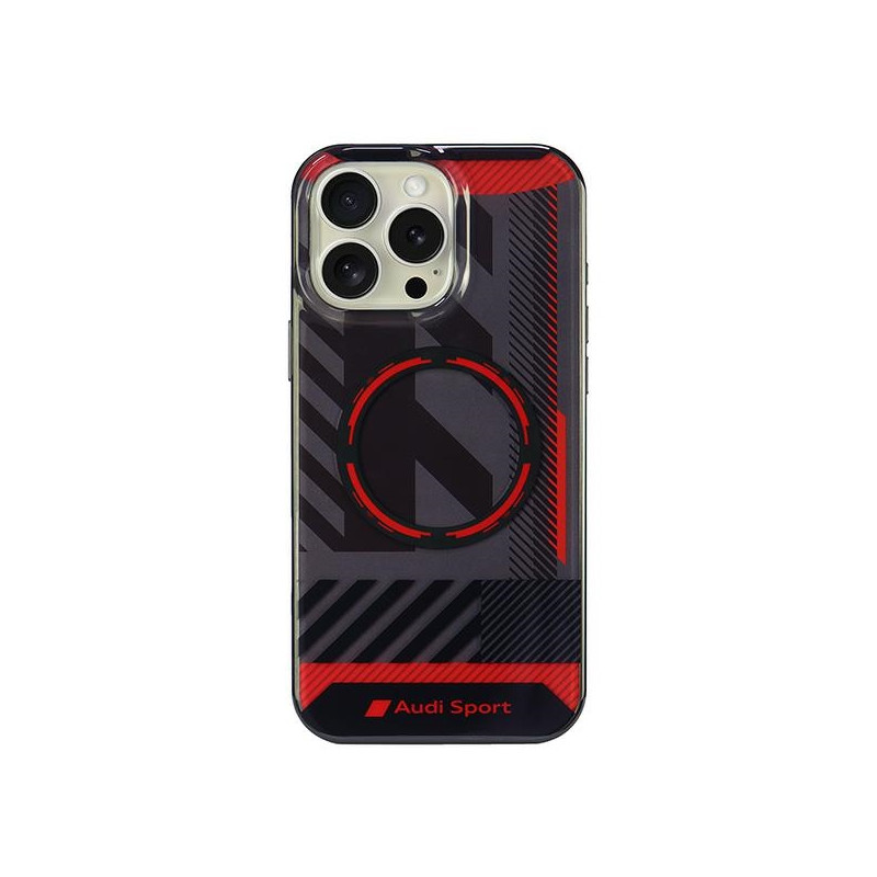 Kryt Audi IML SPORT MagSafe pro iPhone 16 Pro Max - černá/černá