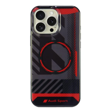 Kryt Audi IML SPORT MagSafe pro iPhone 16 Pro Max - černá/černá