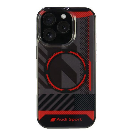 Kryt Audi IML Sport MagSafe pro iPhone 16 Pro – černá/černá