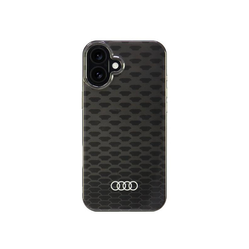 Kryt Audi IML STITCHING PATTERN pro iPhone 16 Plus - černá/černá