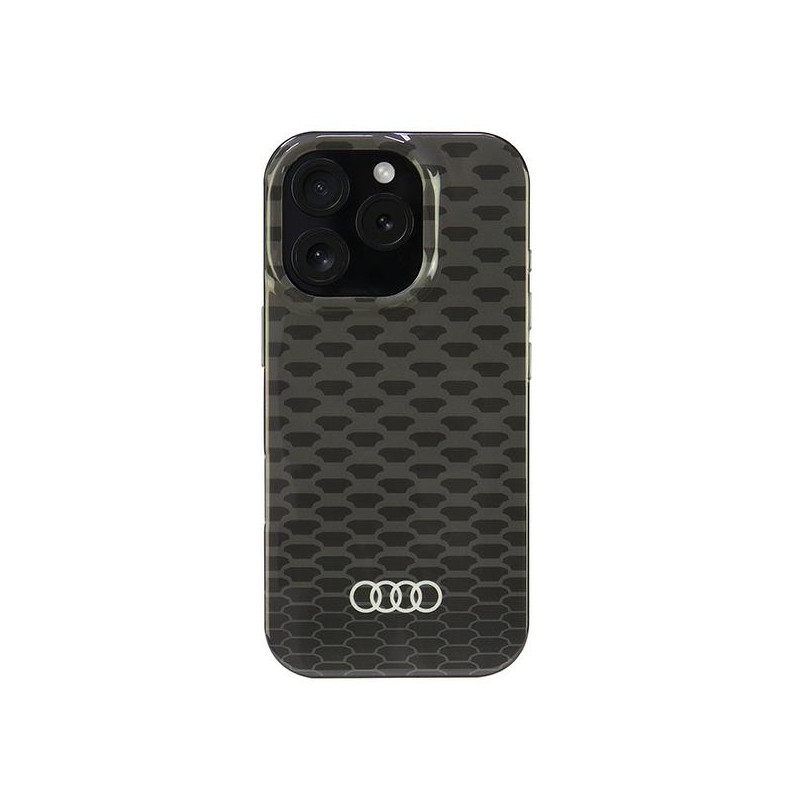 Kryt Audi IML STITCHING PATTERN pro iPhone 16 Pro - black/black