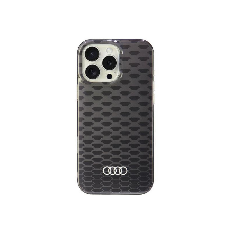 Kryt Audi IML Stitching Pattern MagSafe pro iPhone 16 Pro Max - černá/černá