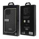 Kryt Audi IML Stitching Pattern MagSafe iPhone 16 Pro Max černá/čer