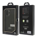 Kryt Audi SYNTHETIC LEATHER MagSafe iPhone 16 – černá